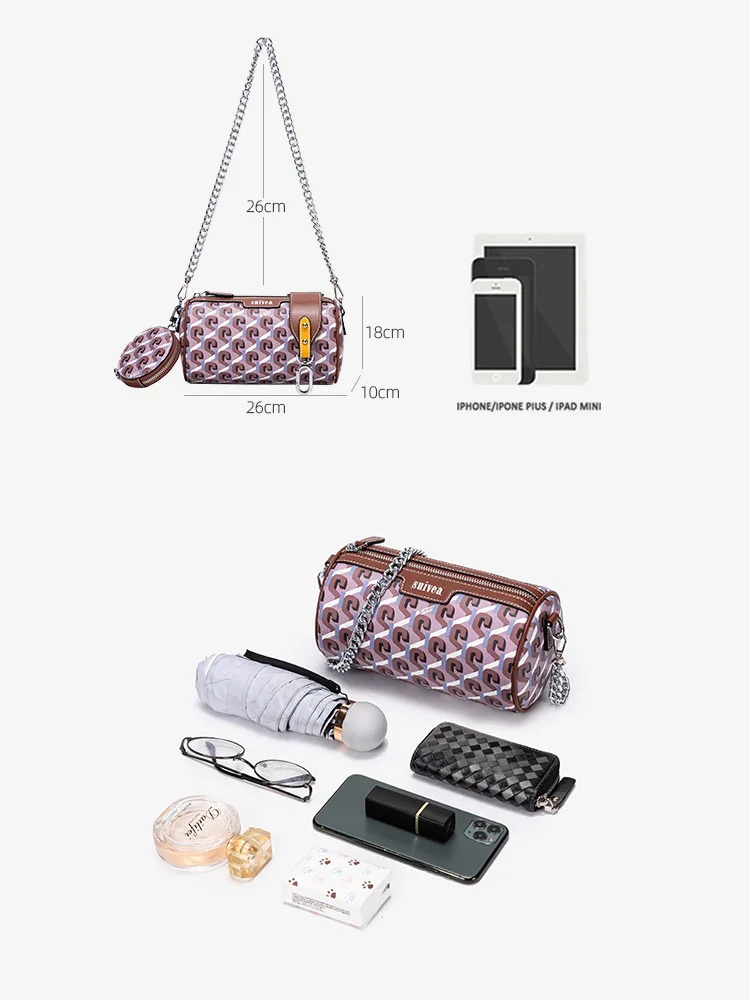 

Bags for Women 2021 New Cowhide Printed Letters Ladies One-shoulder Crossbody Chain Bag Purses and Handbags Luxury Designer Gg