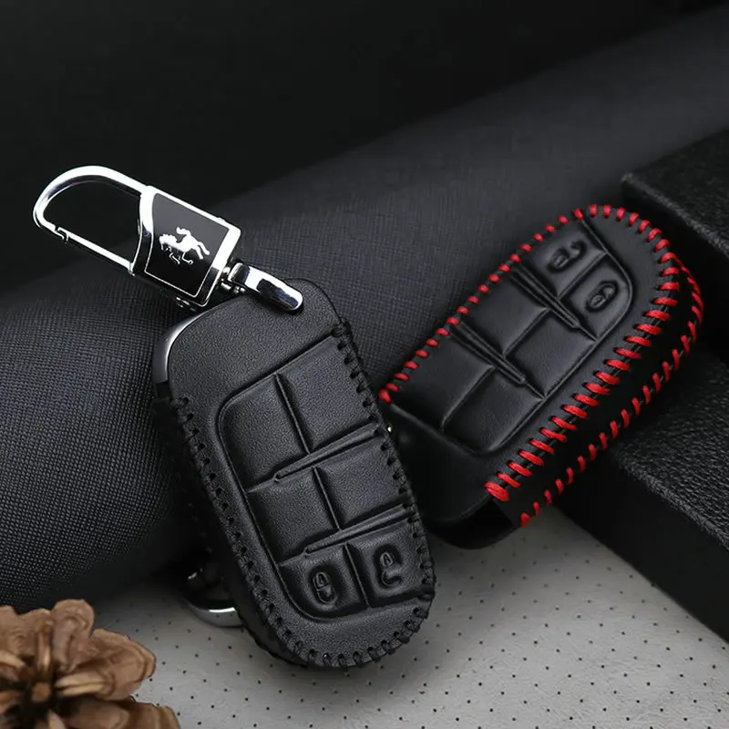 Автомобильный кожаный чехол для ключей Dodge Journey caliber Challenger Caravan charger Durango