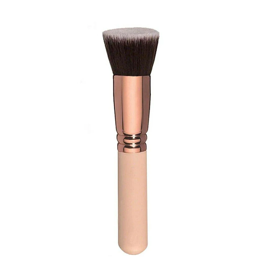 

Flat Top Foundation Brush Large Face Brush for Liquid Cream Powder Rose gold Cosmetic Cream Makeup Brushes Professional