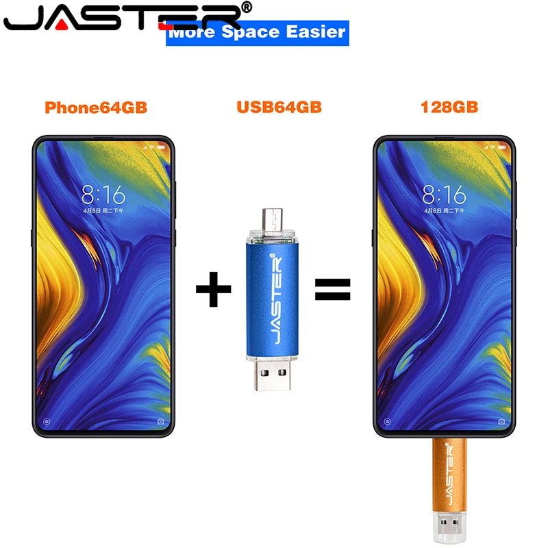 Смартфон JASTER модель Type-C 128 ГБ металлическая ручка 64 оптовая продажа логотип под