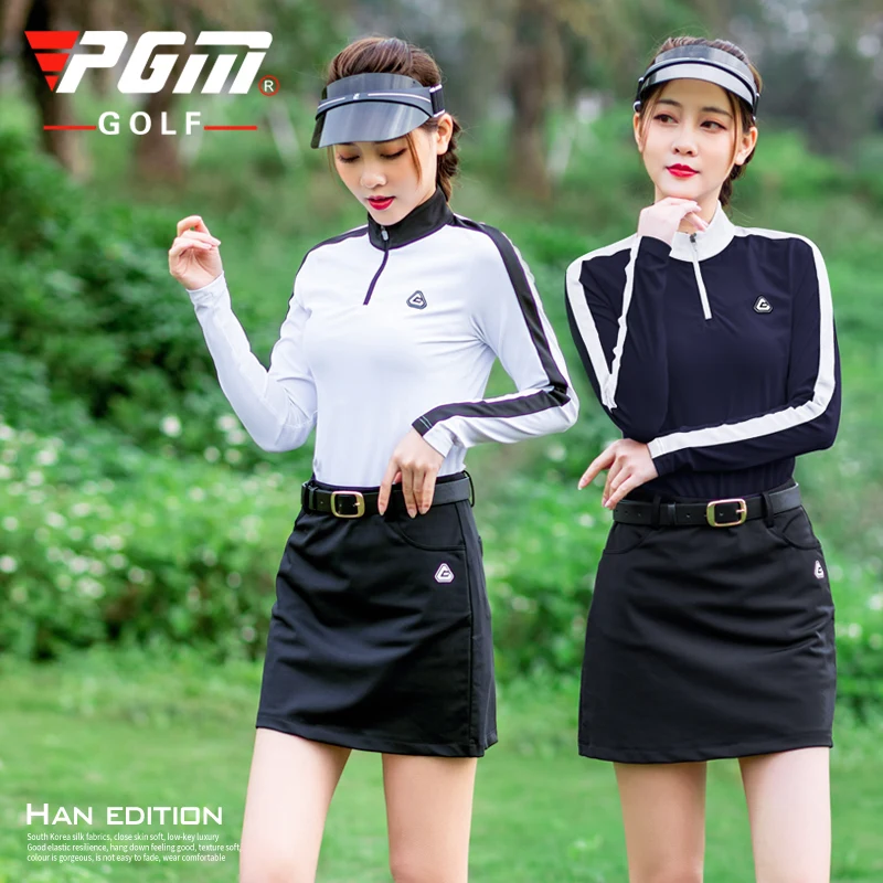 

PGM Women Golf Tennis Sportswear Long Sleeve T Shirts Breathable Baseball Shirts Summer Uniforms Ladies Quick-dry Tops