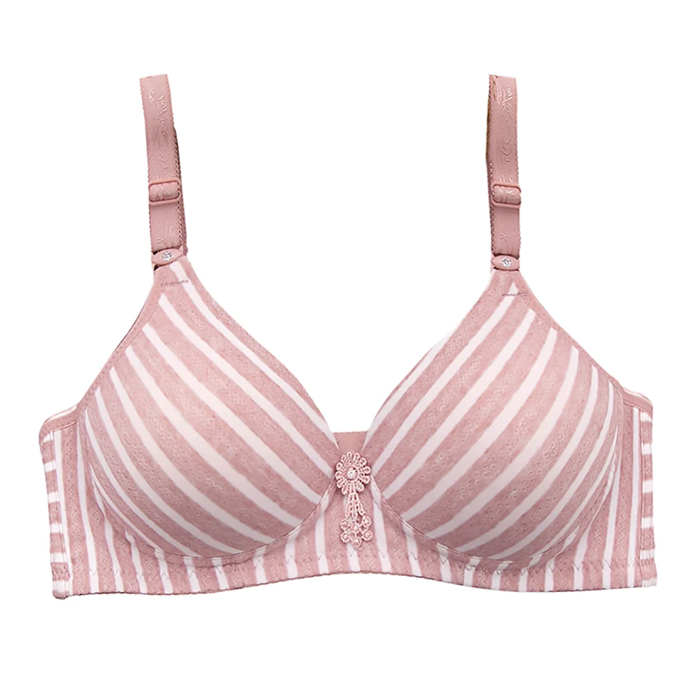Сексуальный полосатый бюстгальтер для женщин среднего возраста пуш-ап бесшовный