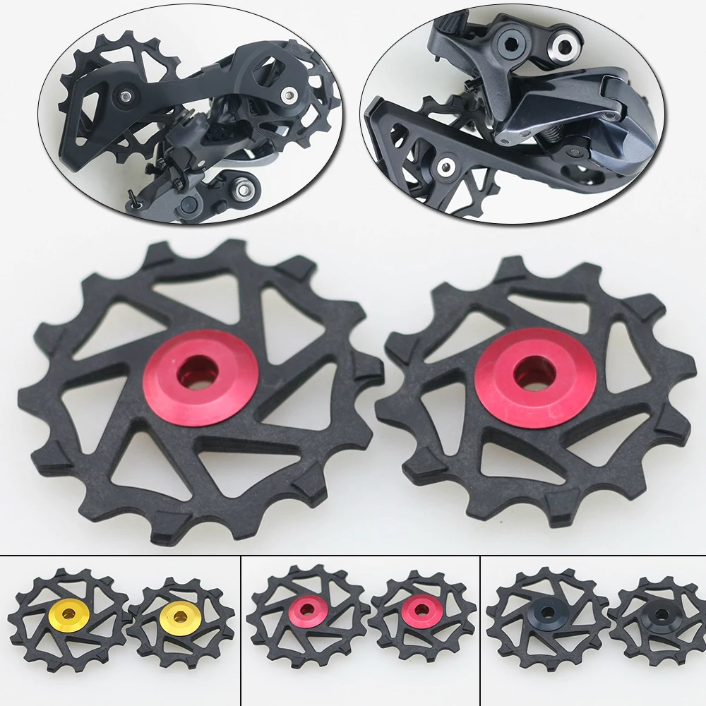 

1 Pair 12T 14T bike Ceramic Rear Derailleur Pulley Jockey For XX1 X01 XTR Bike Upgrade MTB Mountain Road Bicycles Replace Parts