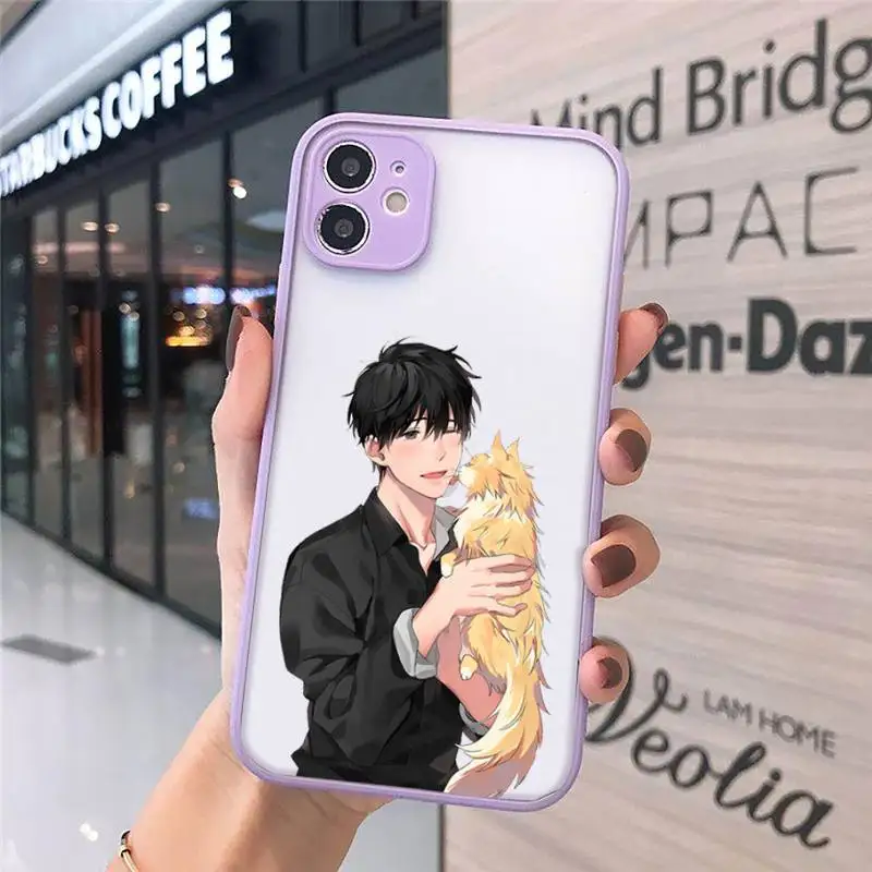 

Banana Fish Phone Case For iPhone 12 11 Mini Pro XR XS Max 7 8 Plus X Matte transparent Purple Back Cover