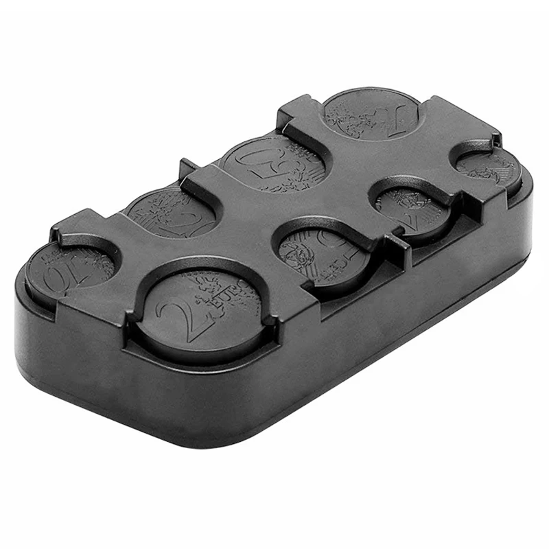Car-styling Auto Coin Holder Storage Box Car Euro Coin Case for Euro Plastic Money Container Organizer Stowing Tidying