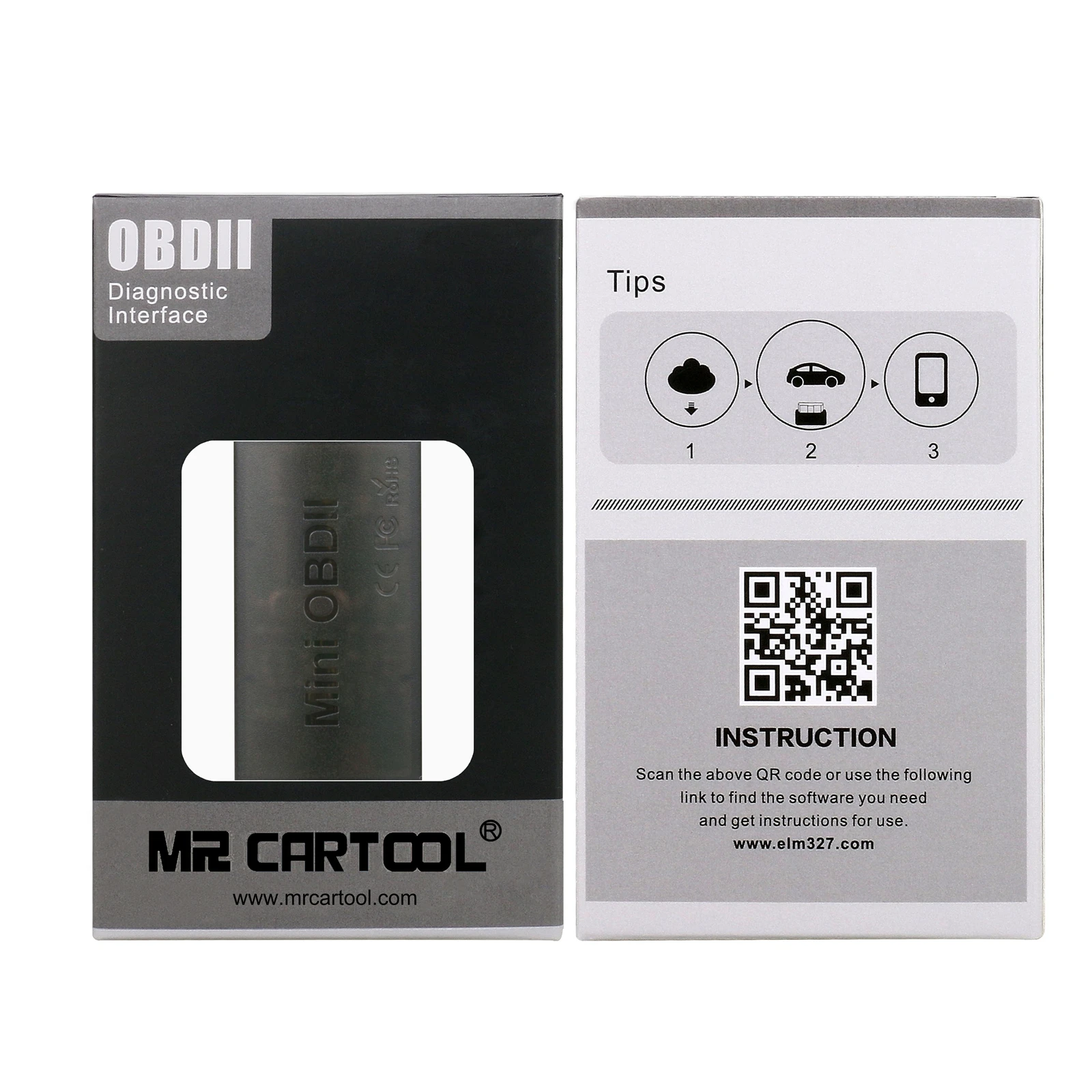 Новый черный Мини WiFi ELM327 OBD2 II ODB 2 Автомобильный диагностический инструмент для