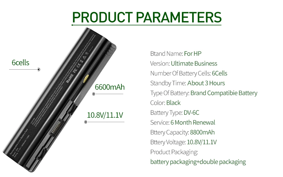 ApexWay 6 ячеек ноутбук Батарея для hp павильон DV4 DV5 DV6 G71 G50 G60 G61 G70 HSTNN-IB72 HSTNN-LB72 HSTNN-LB73 HSTNN-U