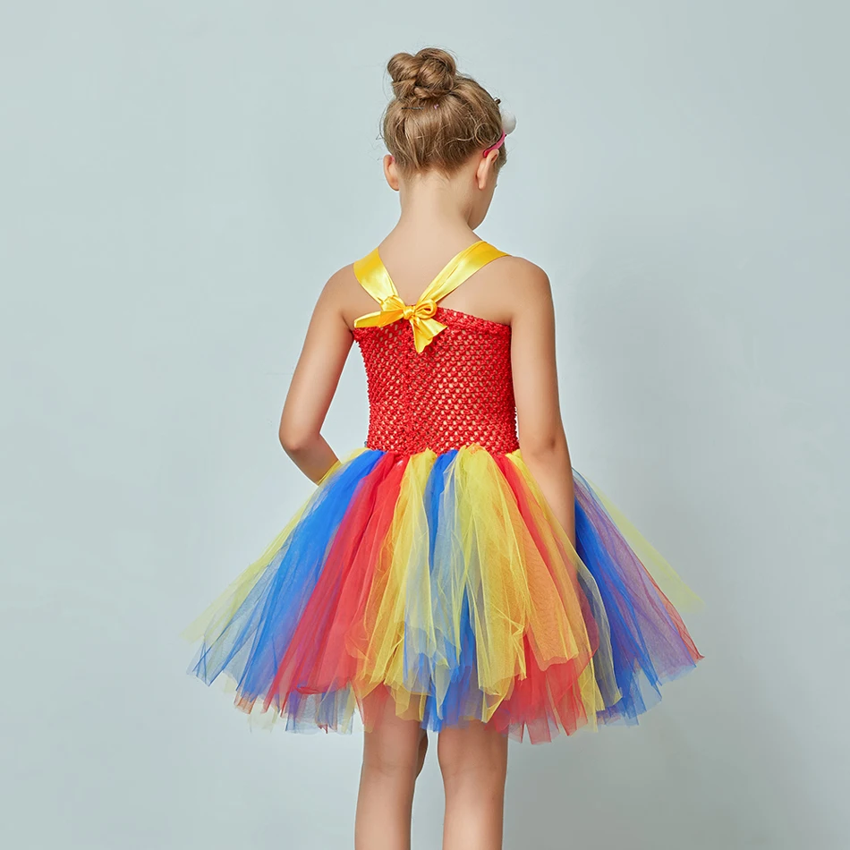 Платье для девочек красное с принтом Элмо платье пачка со шлейфом птиц