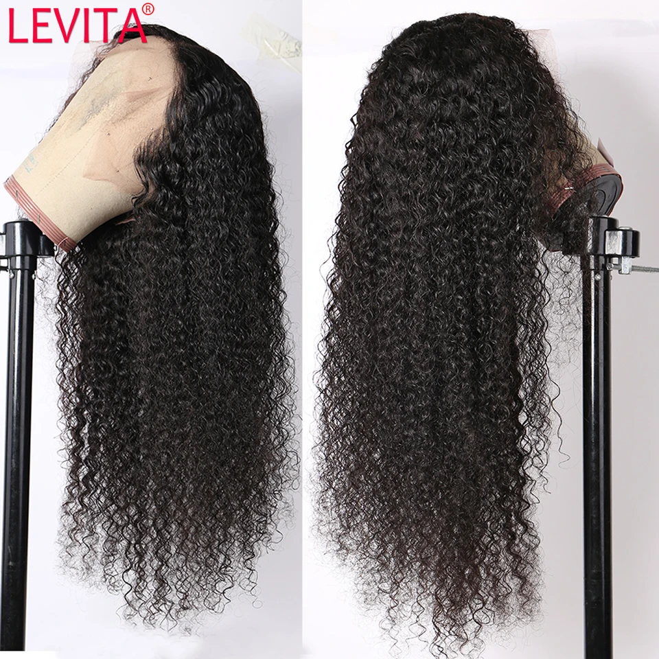 30 Inch Afro Kinky Curly Human Hair Wigs For Women Brazilian T Part Lace Front Wig Pre Plucked Glueless Lace Frontal Closure Wig