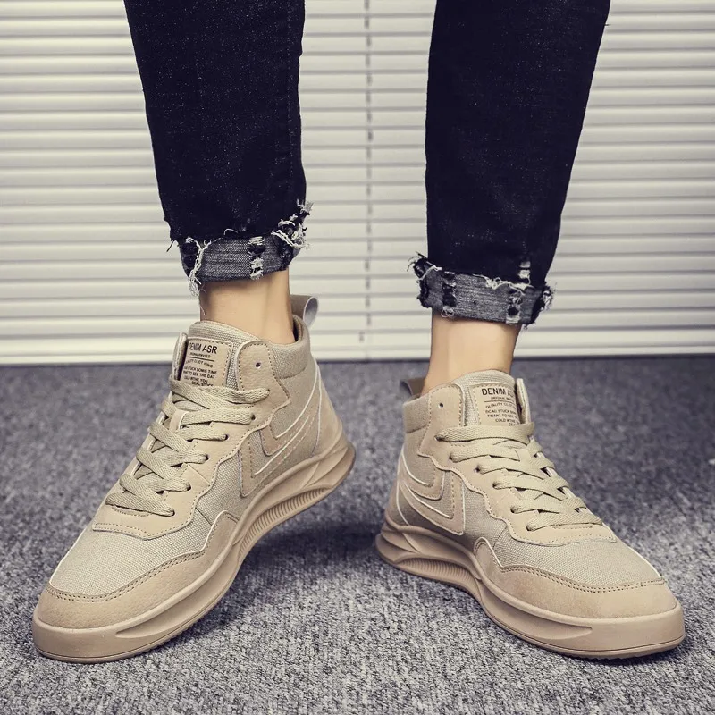 Leader Show Men's Fashion Casual Shoes High Top Sneaker 2019 Spring New Men Quality Non-slip Walking Shoe Zapatillas | Обувь