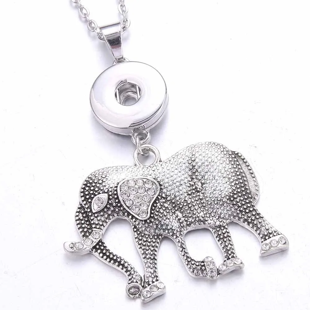 Женские металлические ожерелья белые стразы с кристаллами в виде совы слона 18