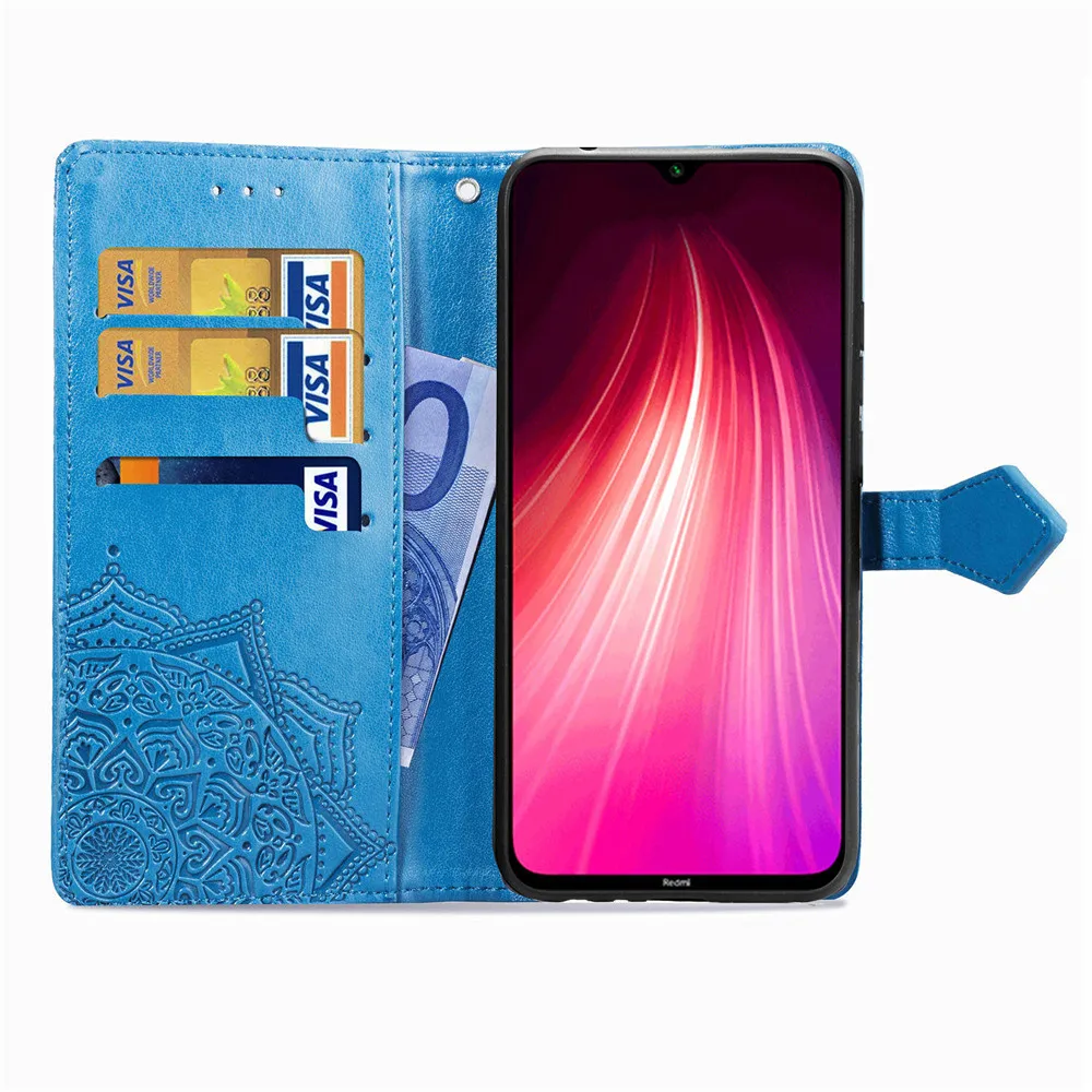 Xiaomi Redmi Note 8 чехол 3D цветок Мандала узор кожаный бумажник Флип чехол на для xiaomi Redmi Note 8 note8 Pro чехол обложка сумка телефона