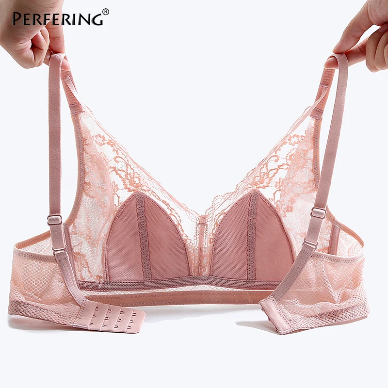 Перферинг кружевной бюстгальтер тонкий беспроводной удобный сексуальный ультра
