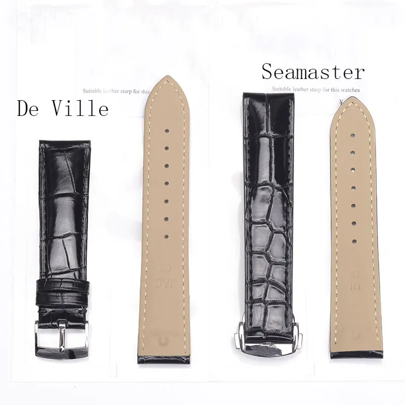 

Crocodile Leather Watch Straps For OMG Seamaster 300 And DE VILLE, Genuine Leather Belt Watch Bracelet Band 14mm -21mm