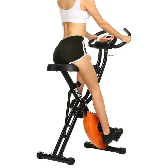 

10 Levels Magnetic Resistance Folding Upright Bike Fitness Bike For Indoor Exercise Physical Training Fitness Equipment Gym Sp