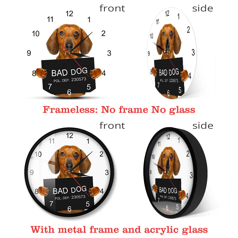 Настенные часы такса персонализированные современные настенные наручные с