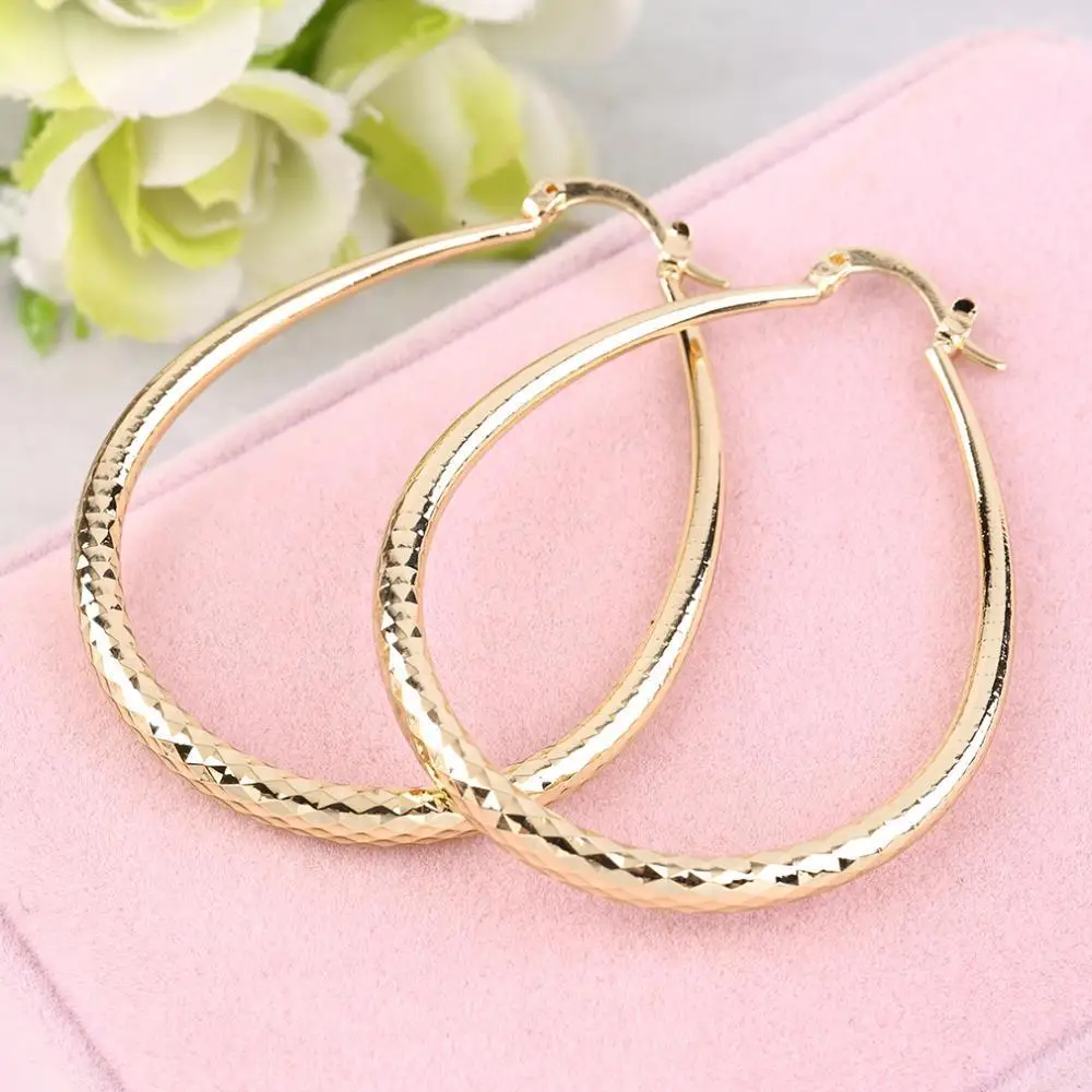 Verzilverd Oorbellen Fashion Sieraden Mooie Grote Cirkel Oorringen Kwaliteit Solid U Vorm Earrins Bijoux|Серьги-кольца| |