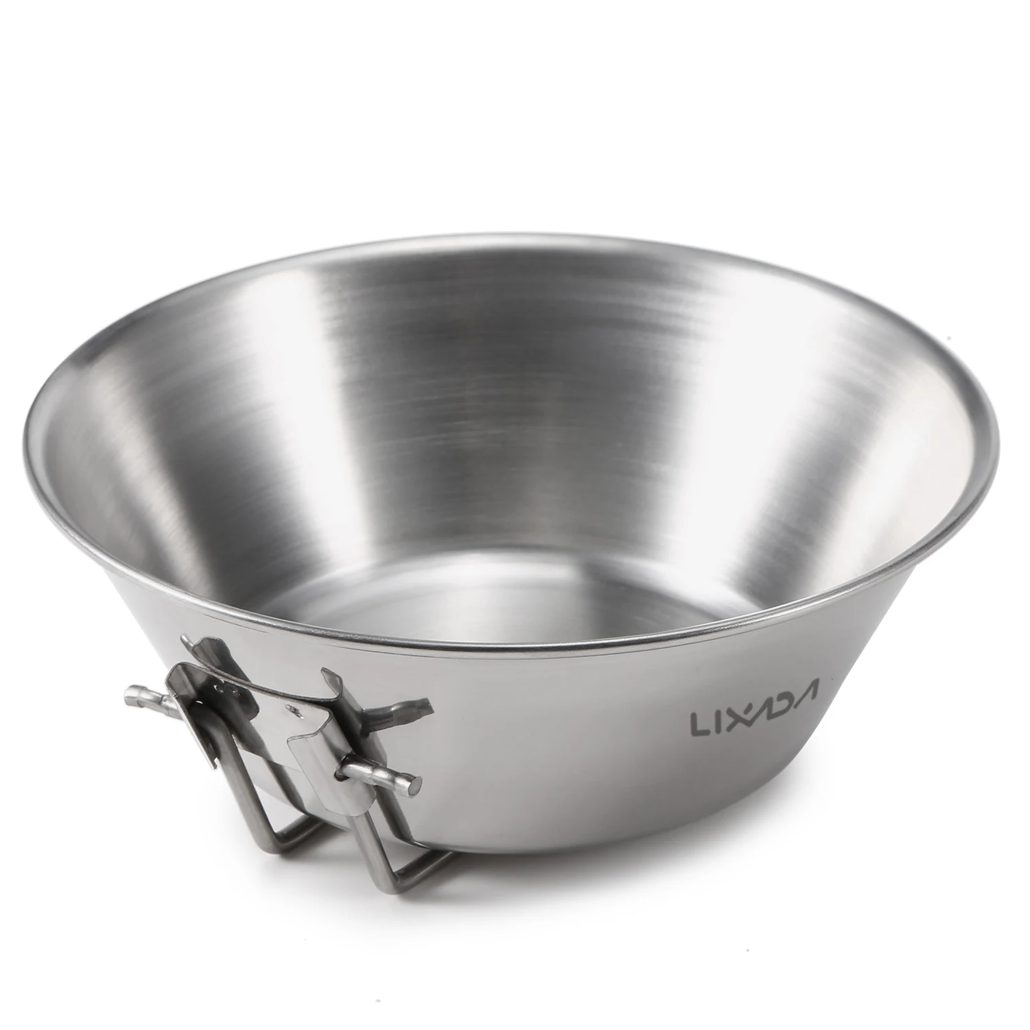 Lixada Camping Bowl Titanium &amp Stainless Steel with Foldable Handle for Outdoor Hiking Backpacking Picnic | Спорт и развлечения