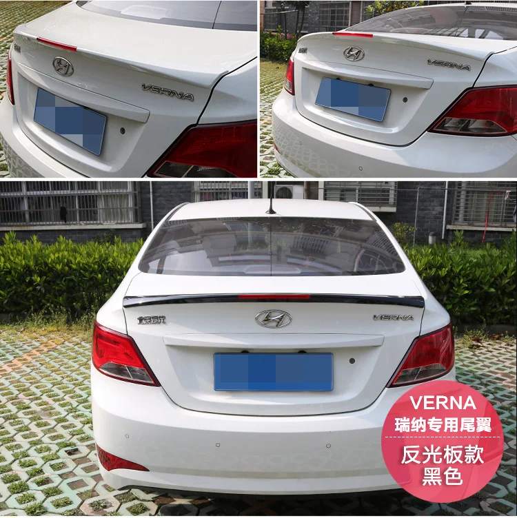 Спойлер для Hyundai Verna Accent 2011 2012 2013 2014 2015 искусственный пластиковый Неокрашенный