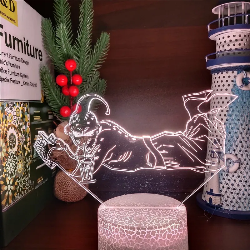 Светодиодный ночник с аниме Драконий жемчуг Z Забавный светильник со