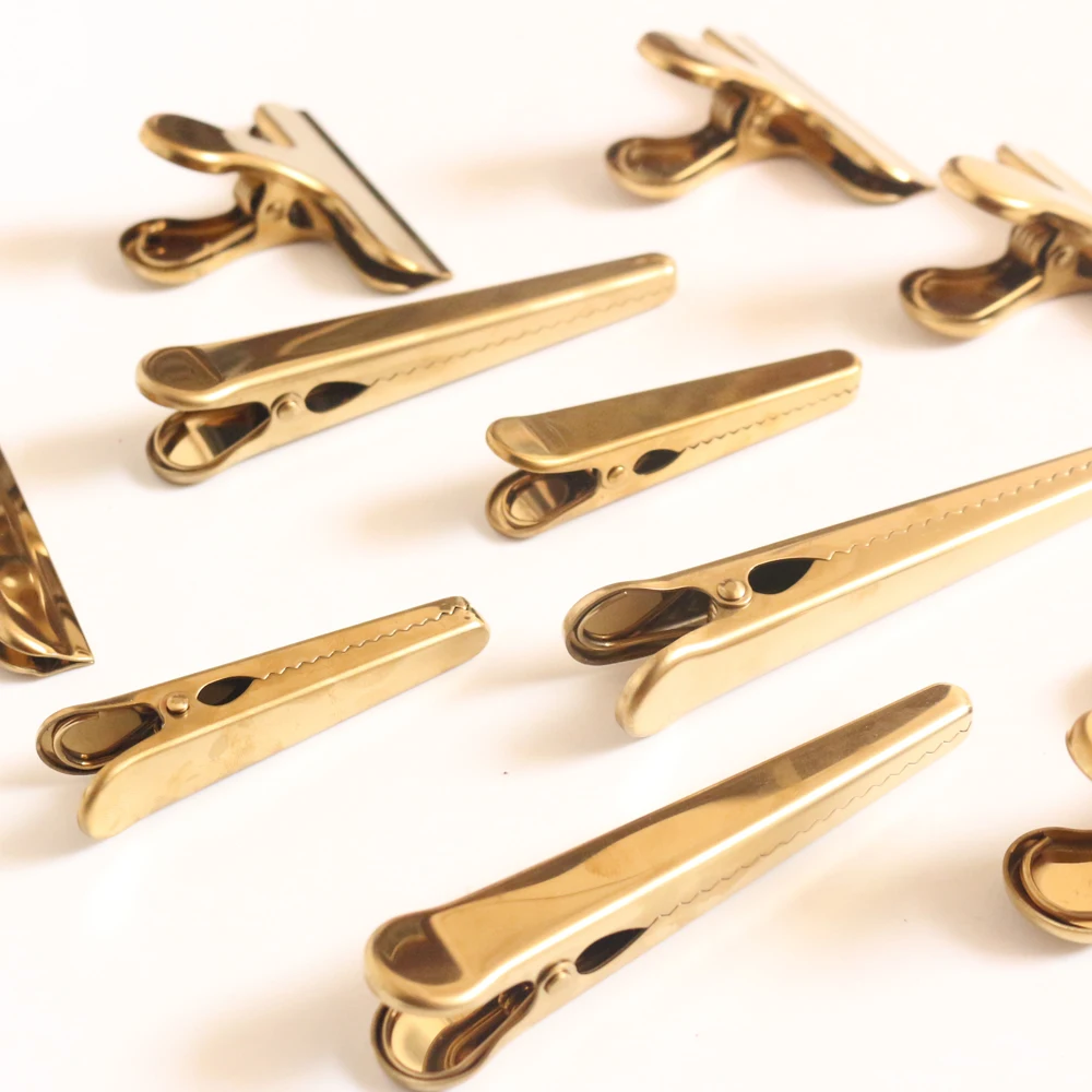 Domikee Оригинальные металлические медные зажимы для канцелярских принадлежностей