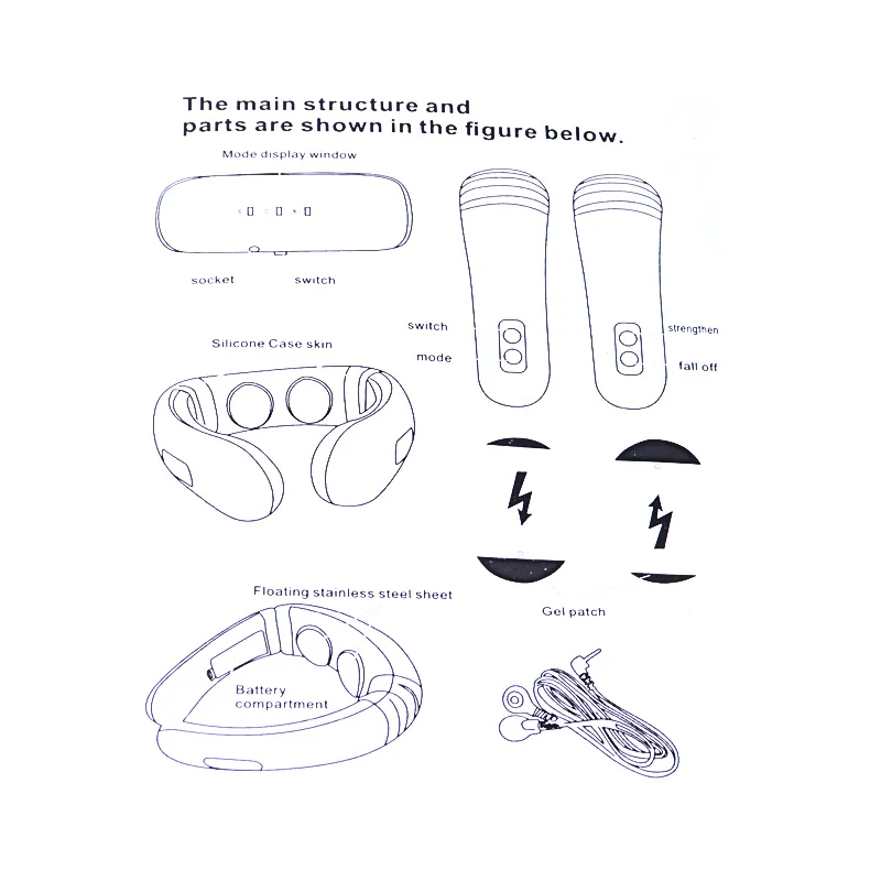 Электрический импульсный массажер для спины и шеи инструмент облегчения боли в
