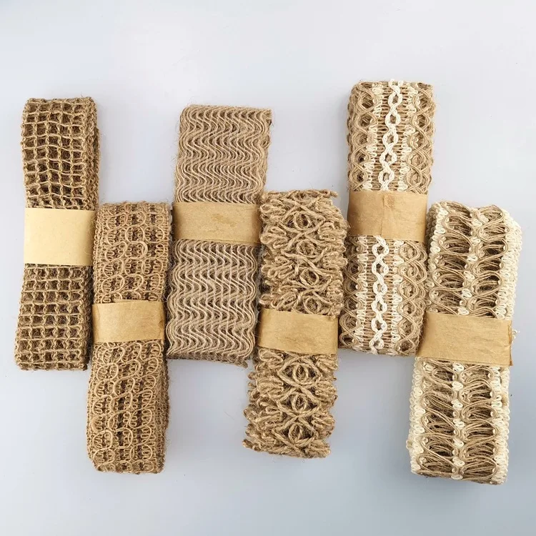 

2meter Creative fashion Linen Rope Webbing Braided Webbing Party Decoration Accessories DIY Clothing Shoes Hats Linen Lace Roll