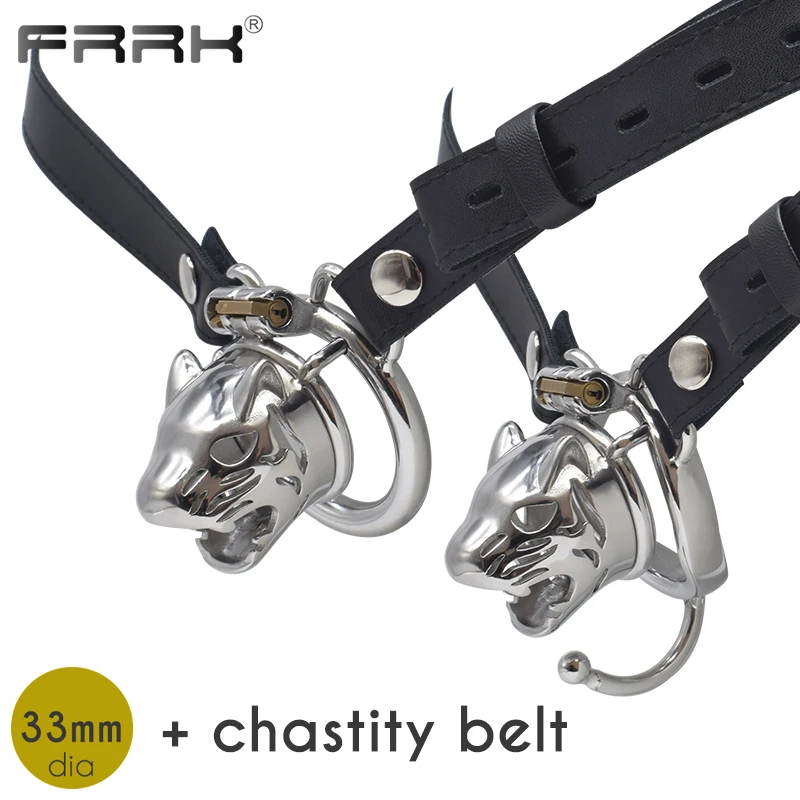 

FRRK Strap On Chastity Belt with Cock Cage for Men Penis Rings Male Bondage Device Adult Sex Toys Intimate Shop Loose Burden