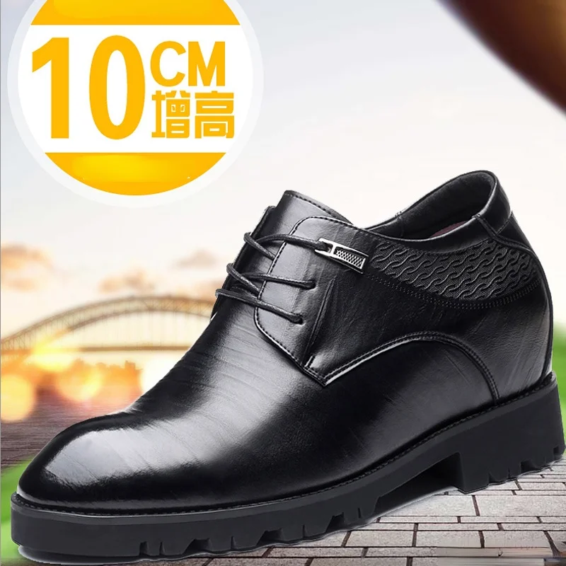 

Spring/Autumn Men's Height-increasing Shoes Business Formal Wear Leather Shoes Increased 10cm Thick-soled Derby Elevator Shoes