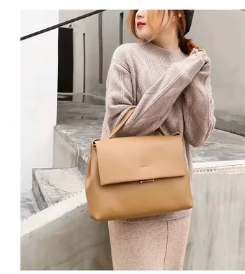 Brown Простые однотонные женские сумки-мессенджеры из искусственной кожи, повседневные сумки большой емкости, женские сумки через плечо, ретро повседневные женские сумки - Цвет: Brown