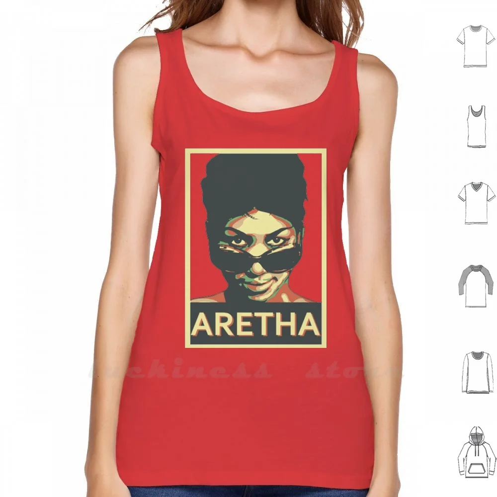 

Aretha Franklin Tank Tops DIY Print Aretha Franklin Legend Music Soul Queen Queen Of Soul Rip Rap Hip Hop