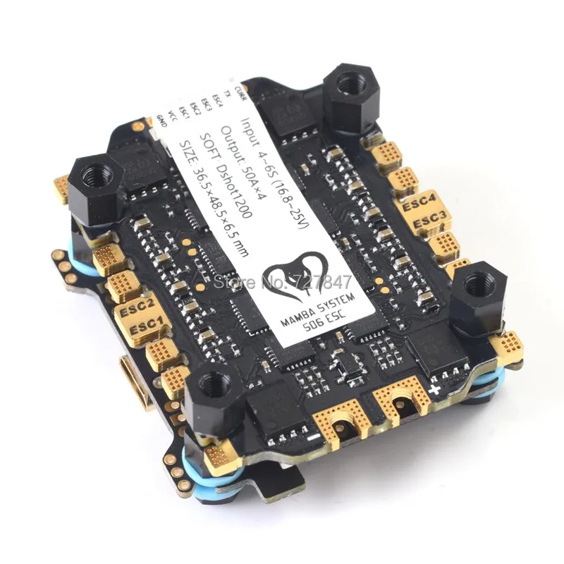 Контроллер полета Diatone MAMBA F722S Betaflight & OSD 5/9V 2A BEC 50A 3 6S Blheli_32 Dshot1200 для RC модельной