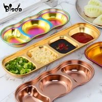13pcs stainless steel seasoning dish household soy tomato sauce salt trays vinegar flavor spices plate food snack box dish