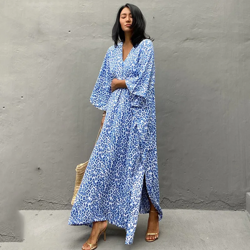 

New Royal Blue Chiffon Lace Cardigan Beach Sunscreen Coat Bikini Blouse Swimsuit