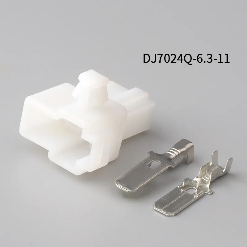 100SETS DJ7024Q-6.3-11/21 6.3mm 2Pin AMP Car Electrical Wire Connectors | Автомобили и мотоциклы