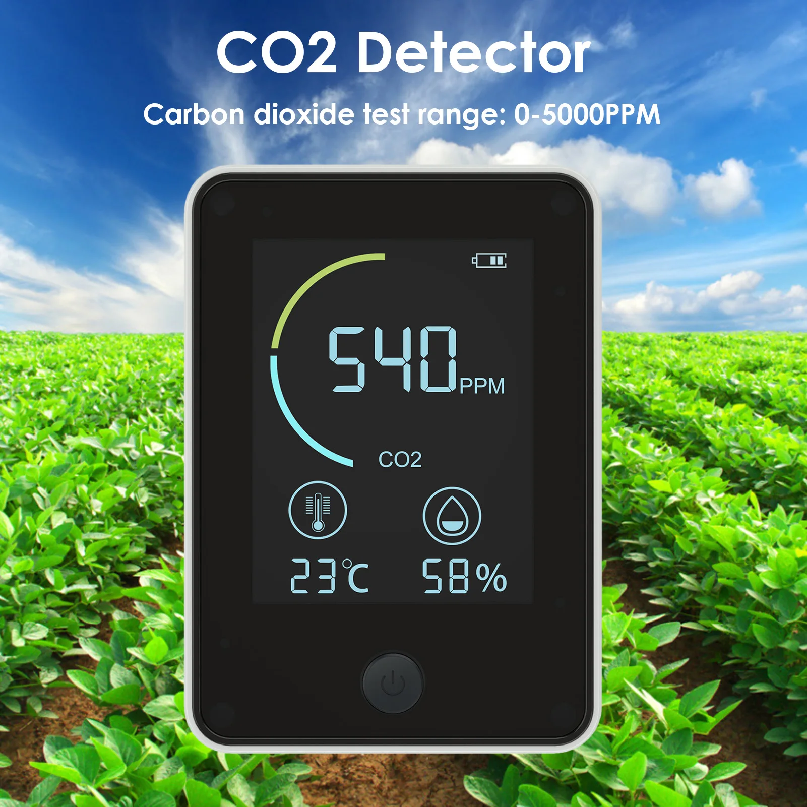 1 шт. Портативный мониторинга качества воздуха Температура влажности монитор CO2