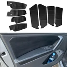 4 шт. авто-Стайлинг микрофибра кожа межкомнатных дверей Панель ограждениявнутренний и внешний створчатый распашный дверь подлокотника защитная накладка для VW Tiguan 2017 2018 2019