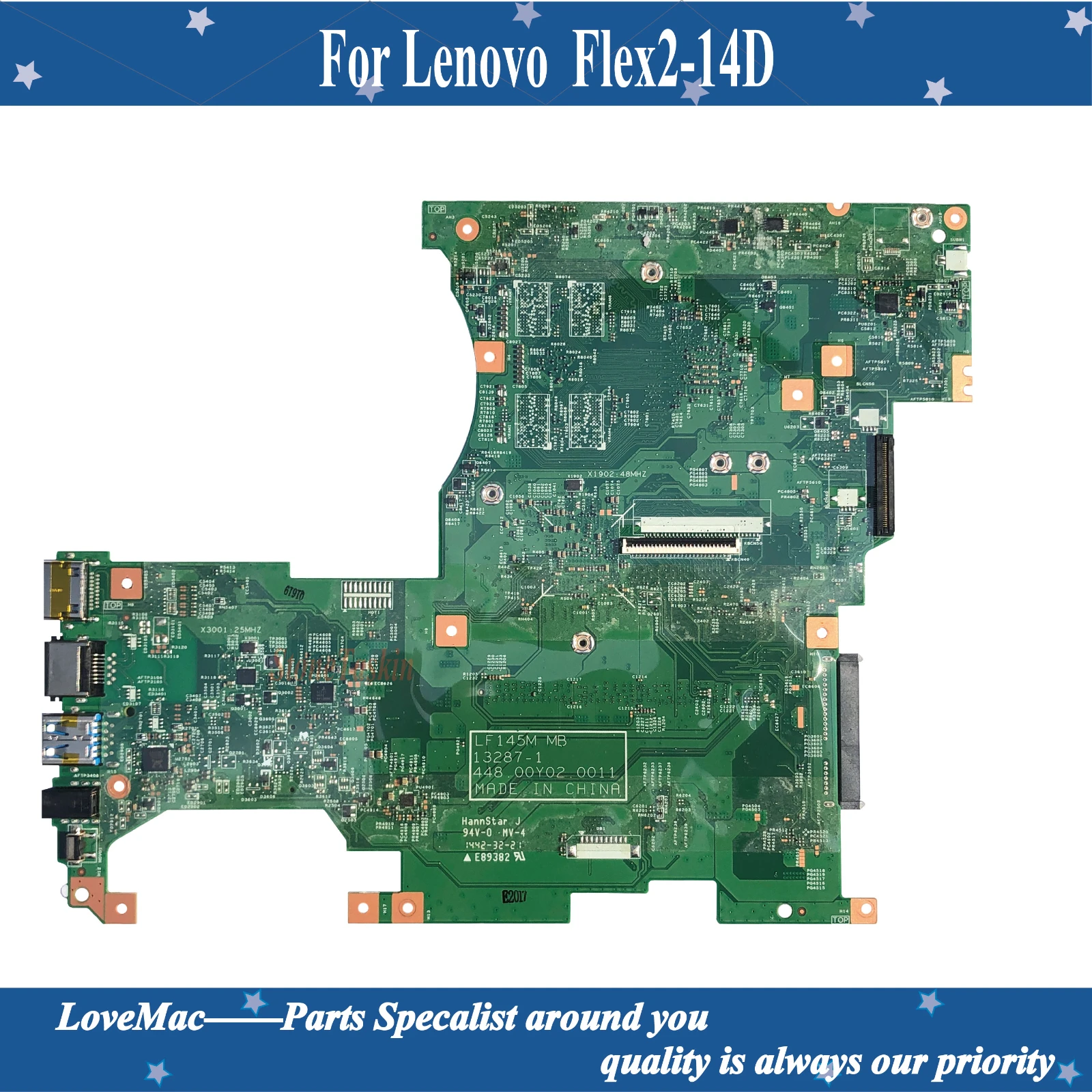 Высокое качество FRU 5B20G53253 для Lenovo Flex2-14D материнская плата ноутбука LF145M 448.00Y02.0011