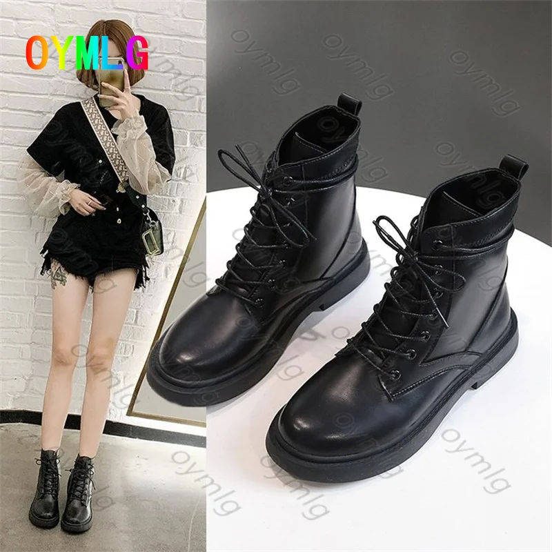 Новинка 2021 Ботинки Martin женские дышащие крутые черные короткие тонкие ботинки в