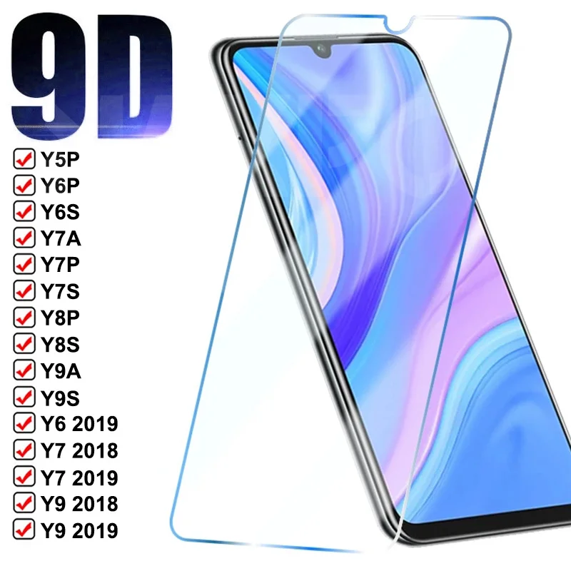 Защитное стекло 9D для Huawei Y9A Y9S Y8S Y8P Y7S Y7A Y7P Y6S Y6P Y5P закаленное Y9 Y7 Y6 Prime 2018 2019 защита