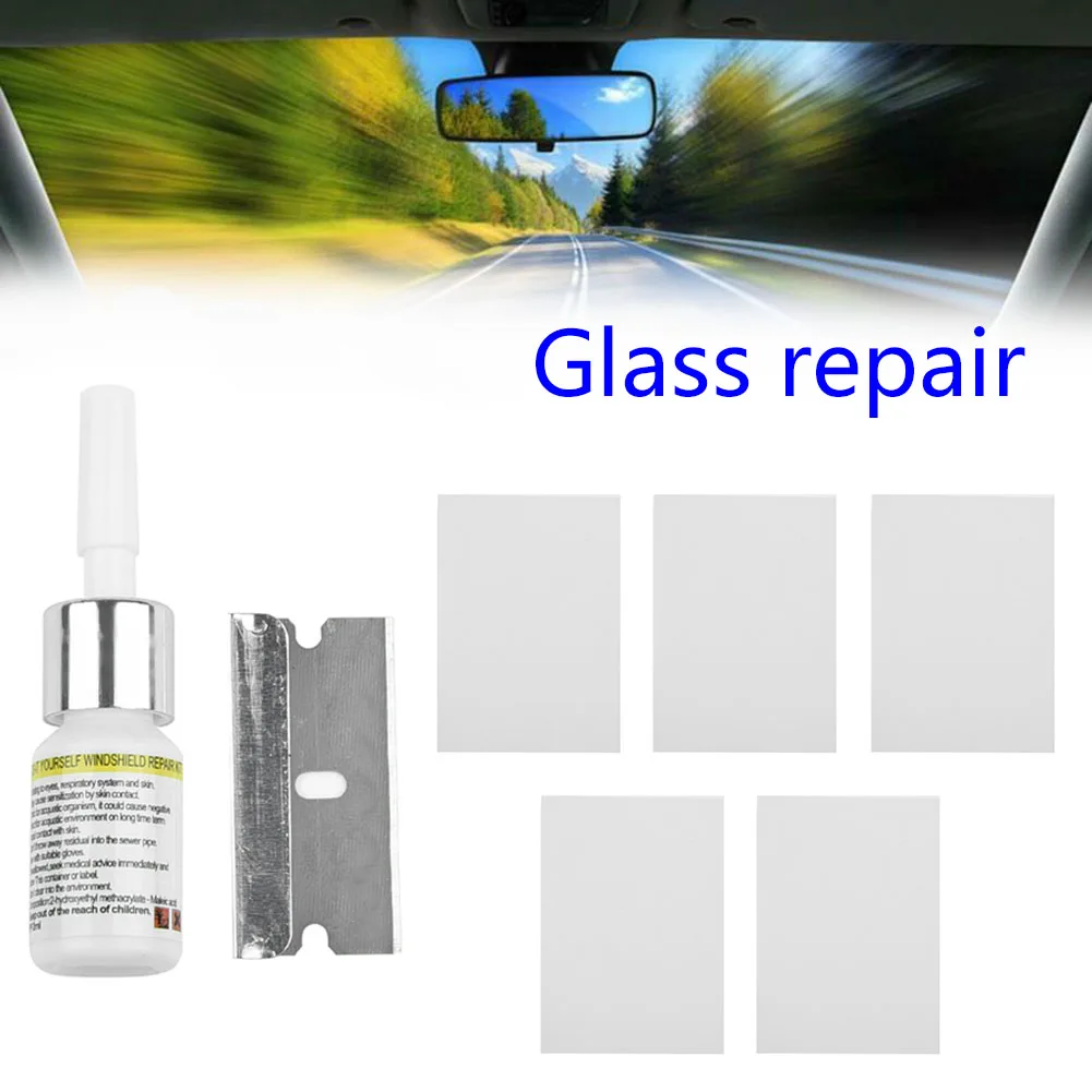 

1 Set Car Windshield Windscreen Casement Glass Repair Resin Kit Auto Glass Tools Kit Auto Glass Repair Accessories
