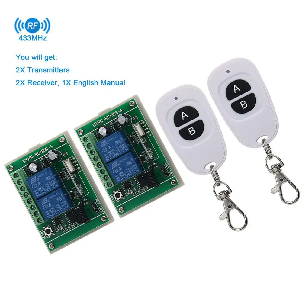 KTNNKG 433Mhz DC 12V Универсальный беспроводной пульт дистанционного управления