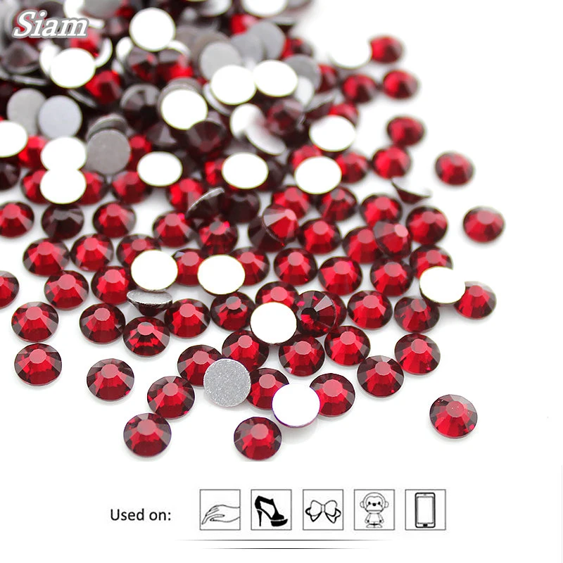 YL высокое качество Siam Стразы SS3 SS34 Б ез исправлений для DIY Одежда украшения