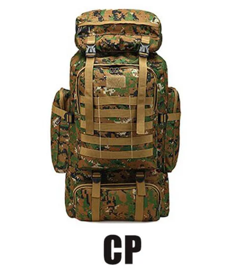 CP Открытый спортивный Молл 3P сумка 80L водонепроницаемый альпинистский Пешие прогулки военный тактический рюкзак сумка Кемпинг Альпинизм - Цвет: CP