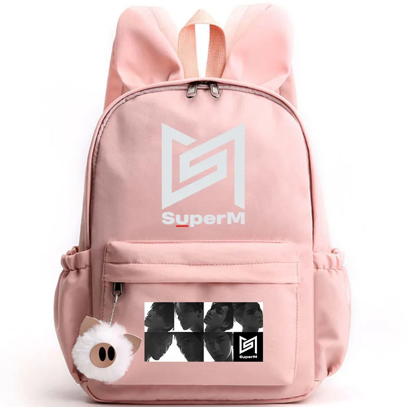 KPOP SuperM школьная сумка через плечо с заячьими ушками новый альбом школьный стиль