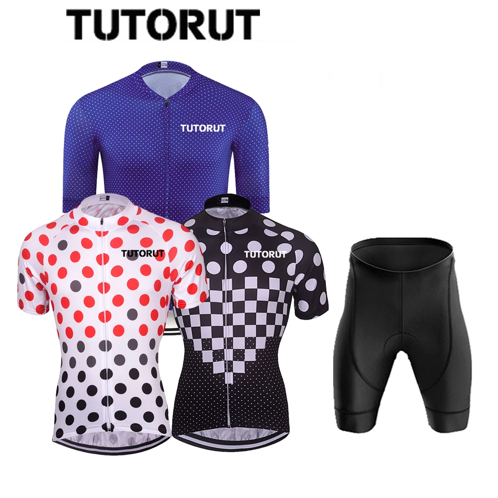 

TUTORUT Summer Men's Suit Short-sleeved Cycling Clothing Anti-ultraviolet Breathable and Quick-drying Mountain Bike Clothing