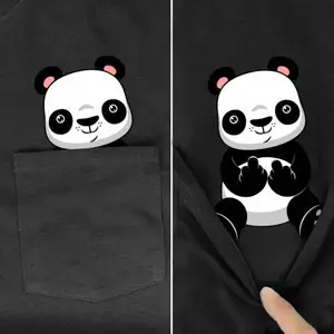 Футболка для Хэллоуина, летняя футболка с мультяшным принтом панды, мужские и женские Рубашки, Топы, черные хлопковые футболки, модные футболки с коротким рукавом