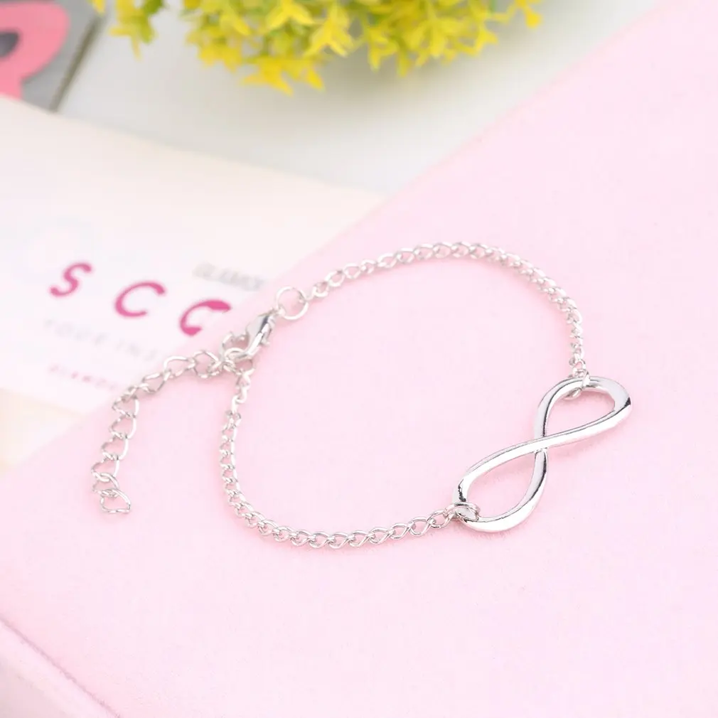 1PC Fashion Elegant Jewelry Cute Charm Love 8 Font Infinite Symbol Bracelet Hot Chain Gift Selling Wedding Accessories | Украшения и
