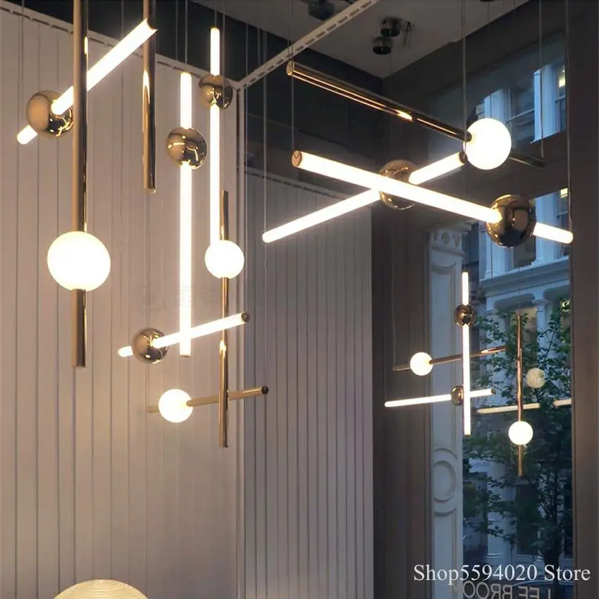 Металлические Вертикальные Подвесные светодиодные светильники освещение в