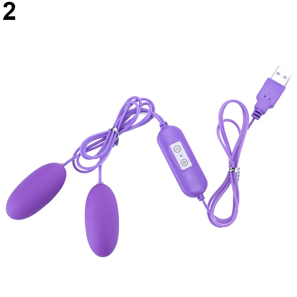 Women USB Double Egg Vibrator Dildo 10 Frequency G Spot Vibration Clitoris Stimulator Vagina Massager Adult Sex Toy AV Stick | Красота и